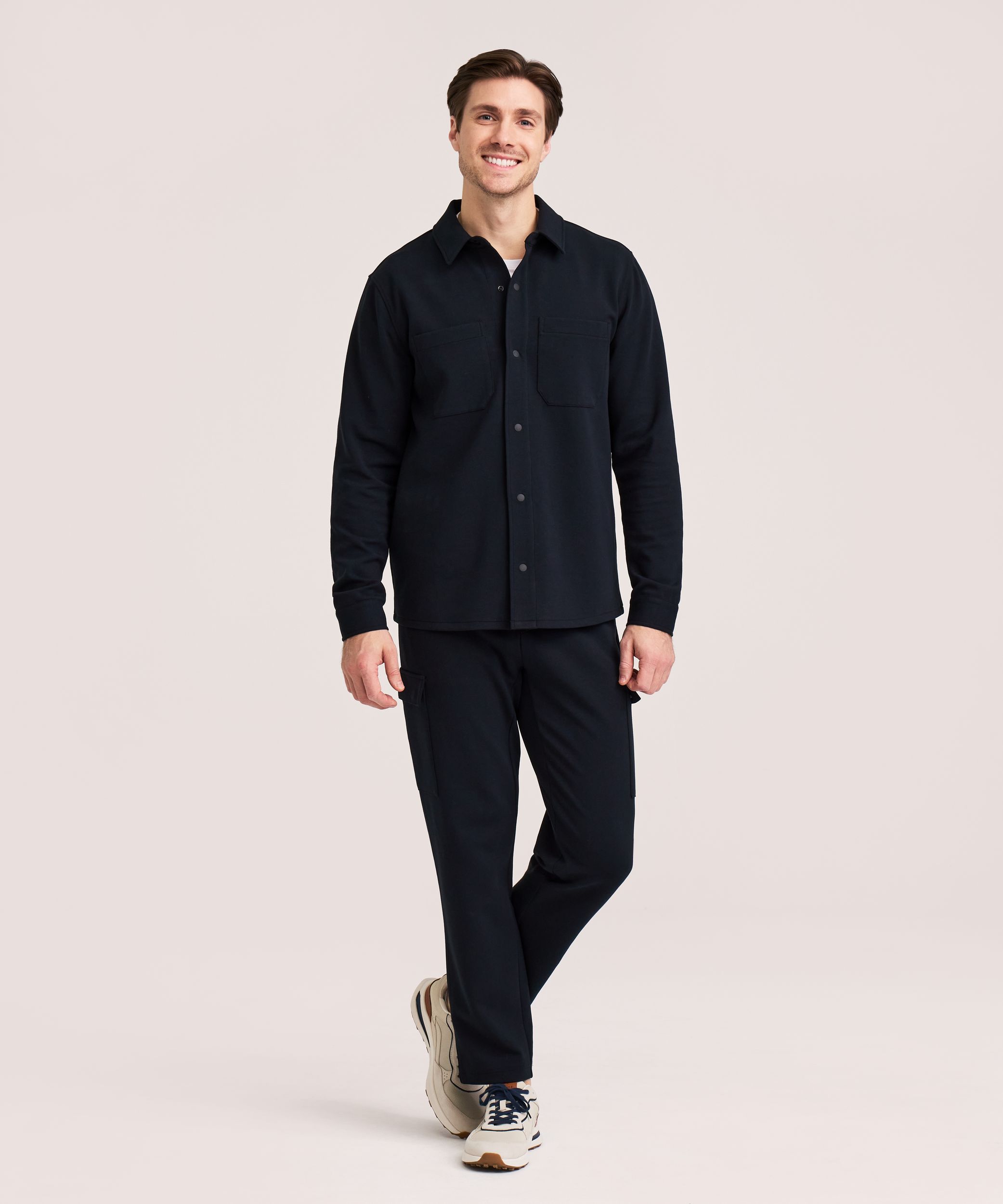 Denver Hayes Performance Tech Long Sleeve Button-Up