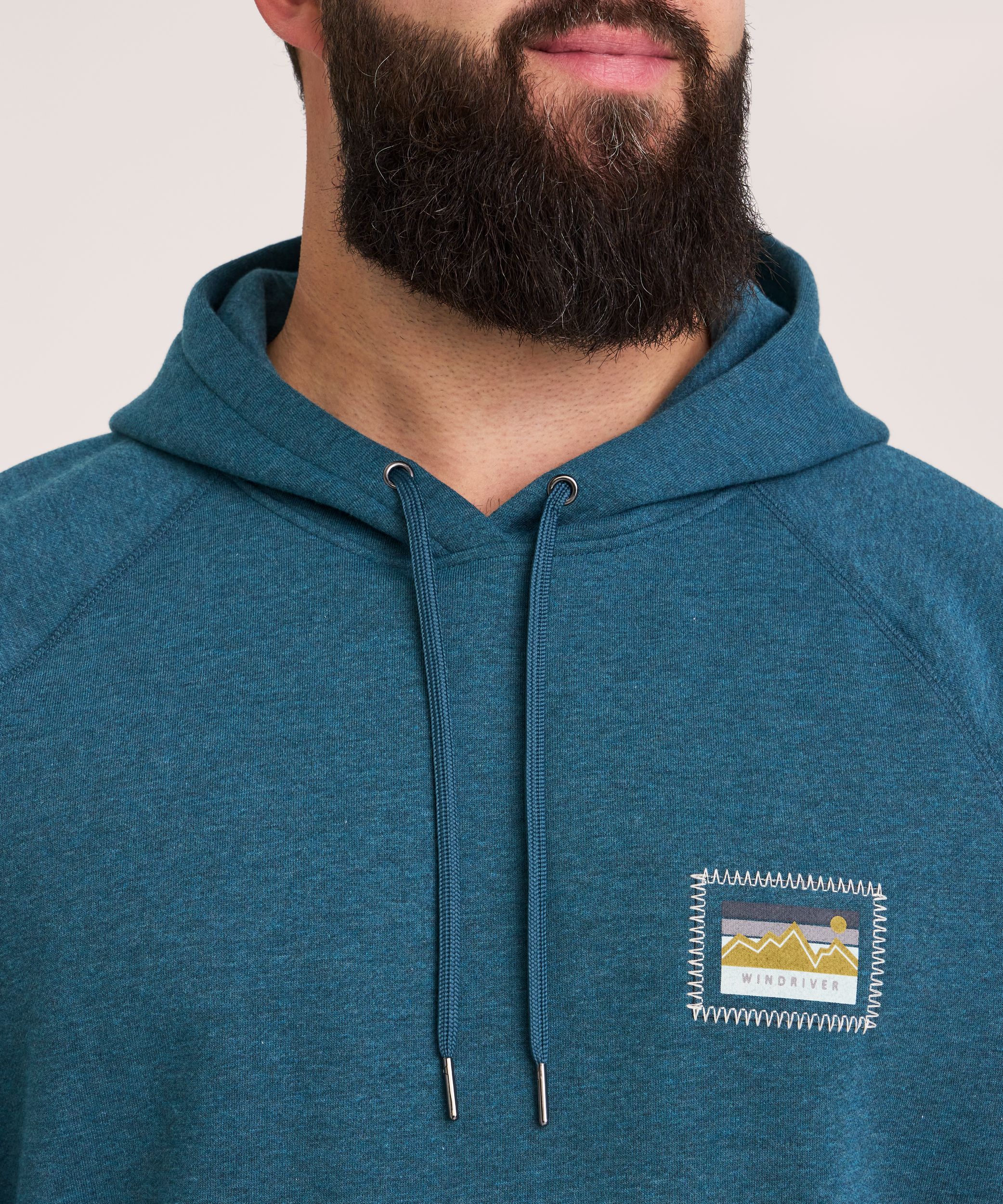 Chandail à capuche à enfiler en molleton avec graphique, WindRiver