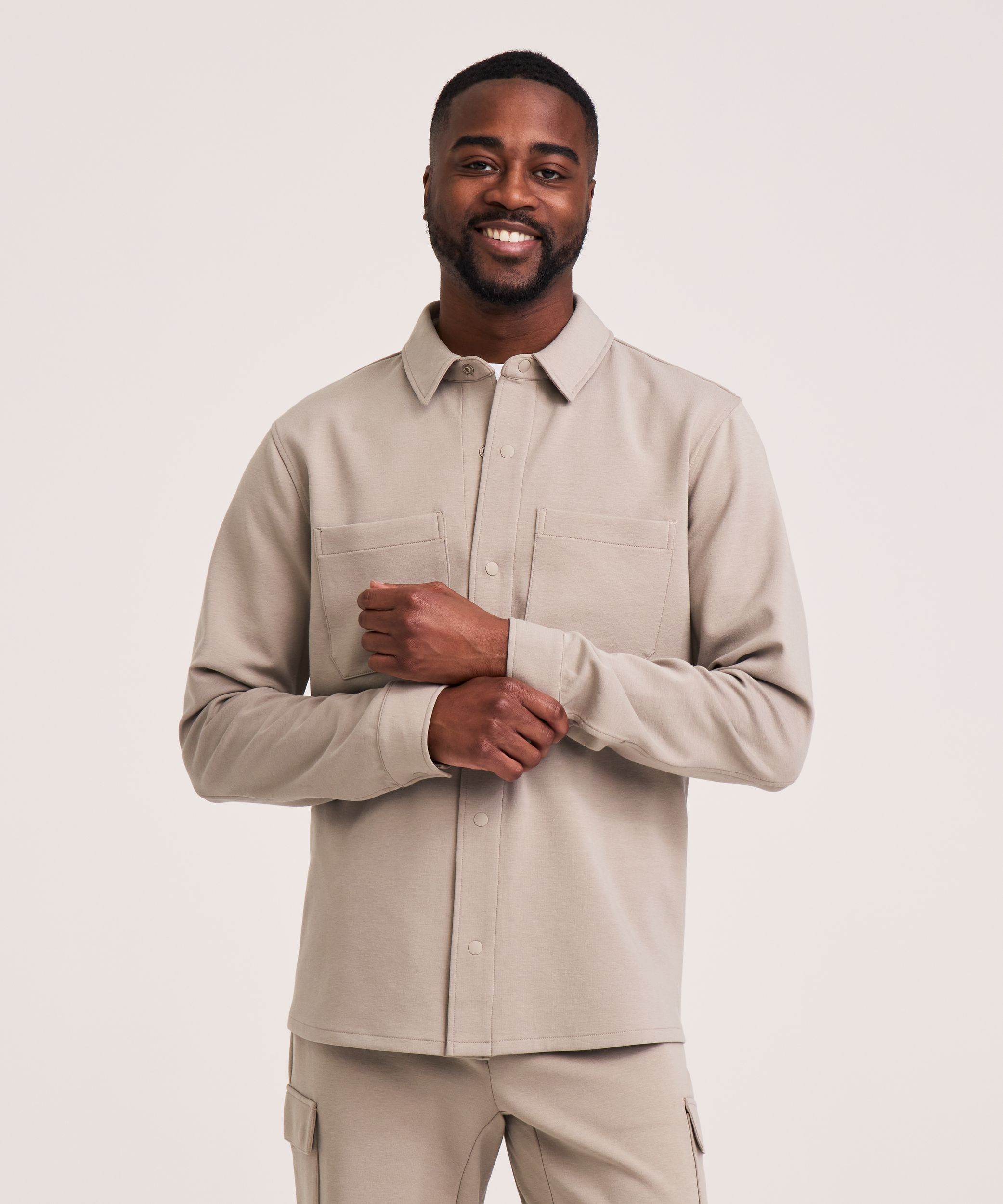 Denver Hayes Performance Tech Long Sleeve Button-Up