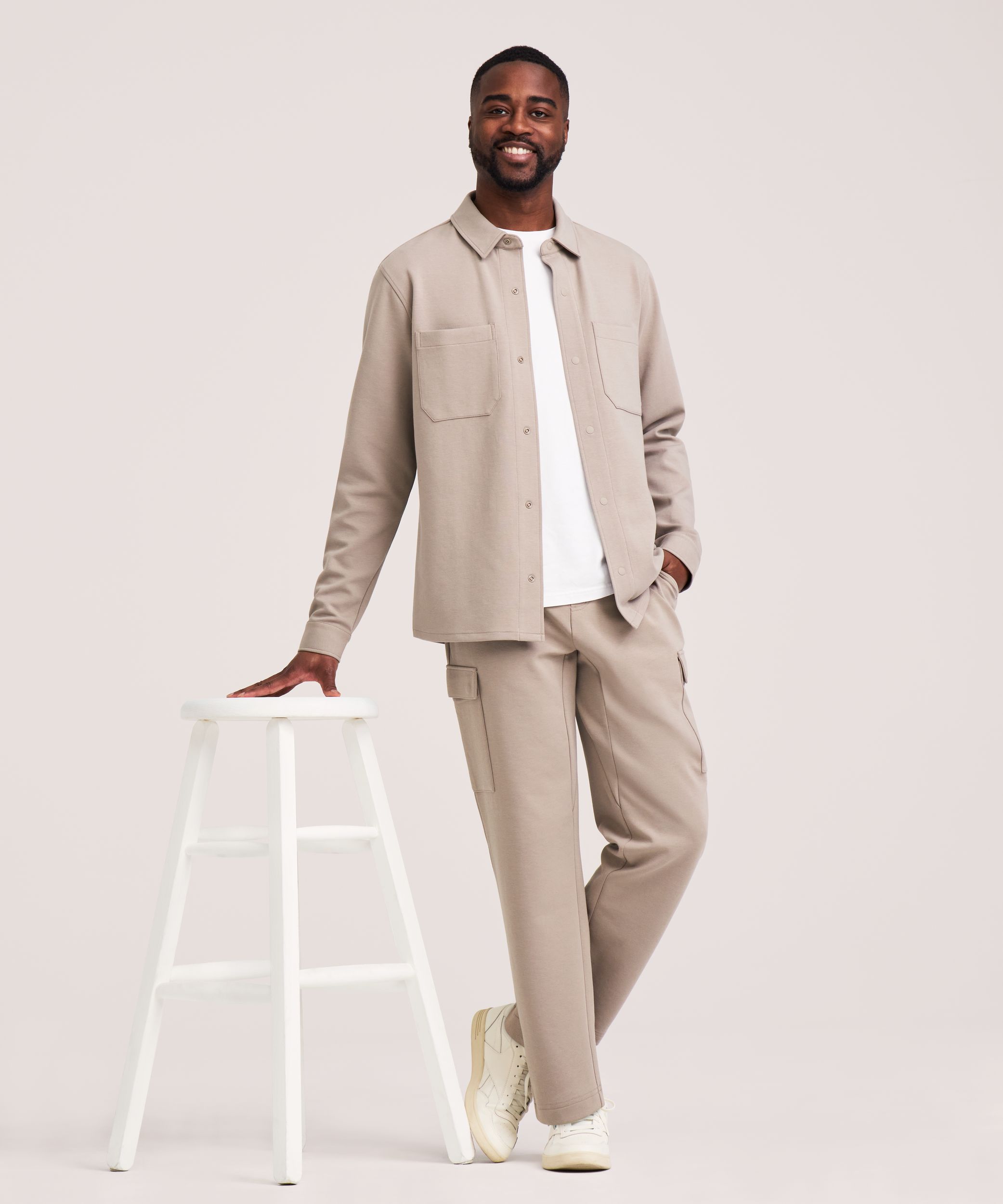 Denver Hayes Performance Tech Long Sleeve Button-Up