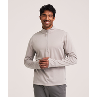 WindRiver Men's Mosquito Tick Repellent Quarter Zip Long Sleeve Front_Flat
