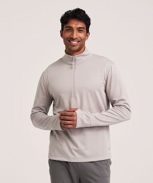 WindRiver Men's Mosquito Tick Repellent Quarter Zip Long Sleeve