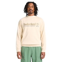 Timberland Men's Embroidered Crewneck Front_Flat