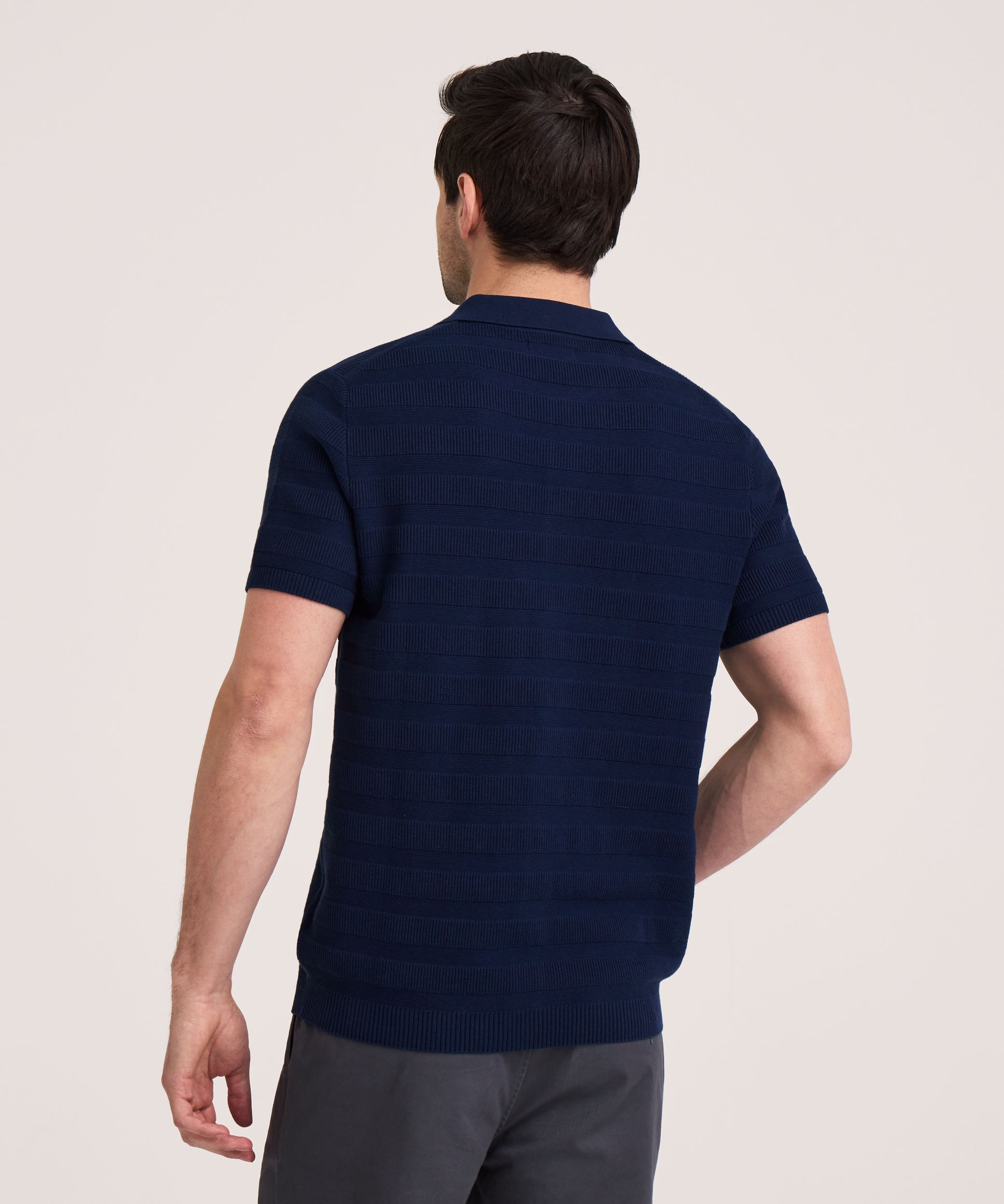 Denver Hayes Men's Short Sleeve Button Polo Shirt