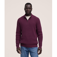 Denver Hayes Men's Waffle 1/4 Zip Mockneck Sweater