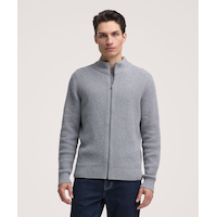 Denver Hayes Men's Waffle Full Zip Sweater