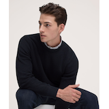 Denver Hayes Men's Shaker Washed Crewneck Sweater Front_Angled_Right