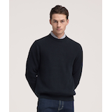 Denver Hayes Men's Shaker Washed Crewneck Sweater Front_Flat