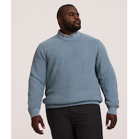 Denver Hayes Men's Shaker Washed Crewneck Sweater