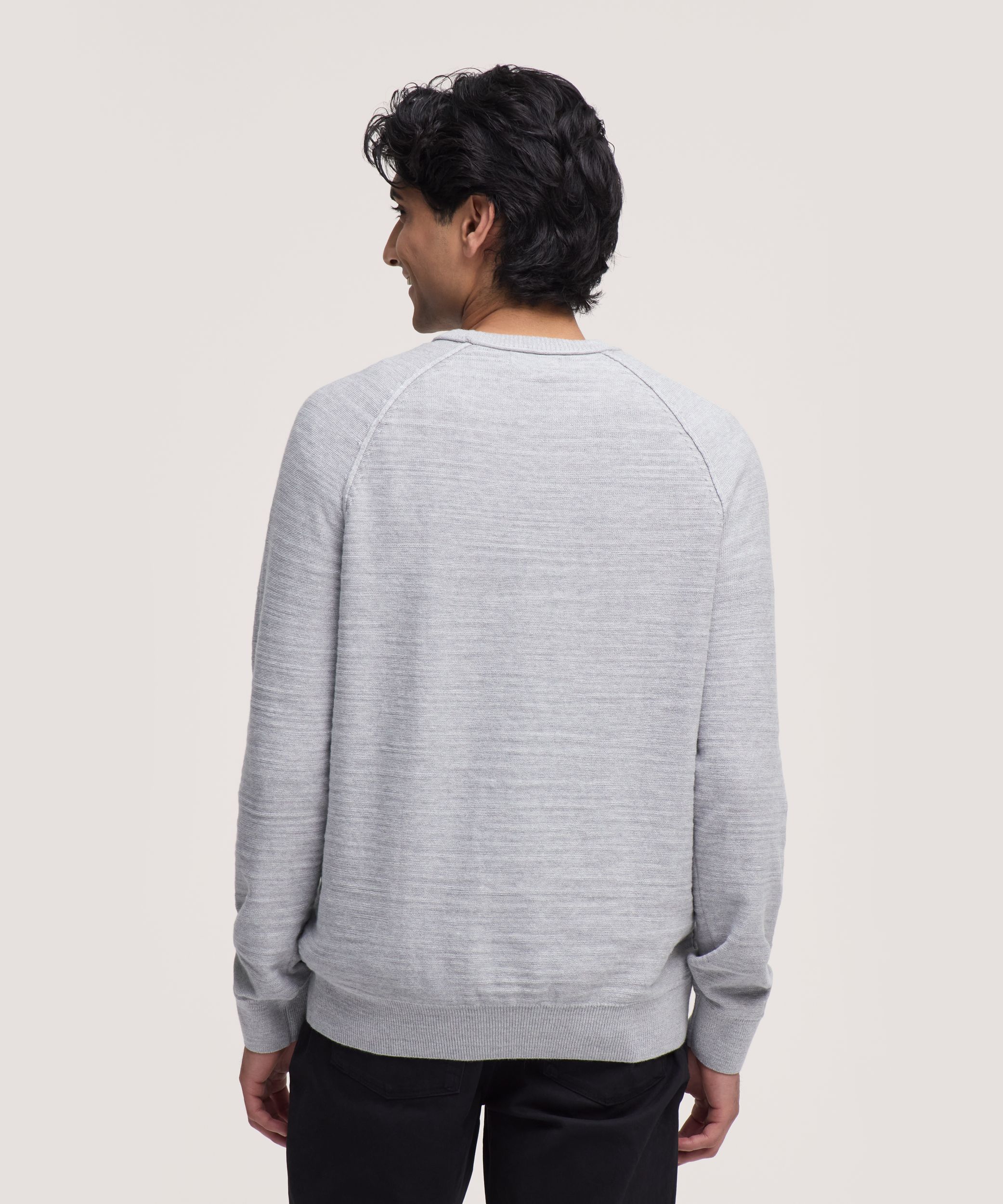 Denver Hayes Men's Slub Cotton Raglan Sweater