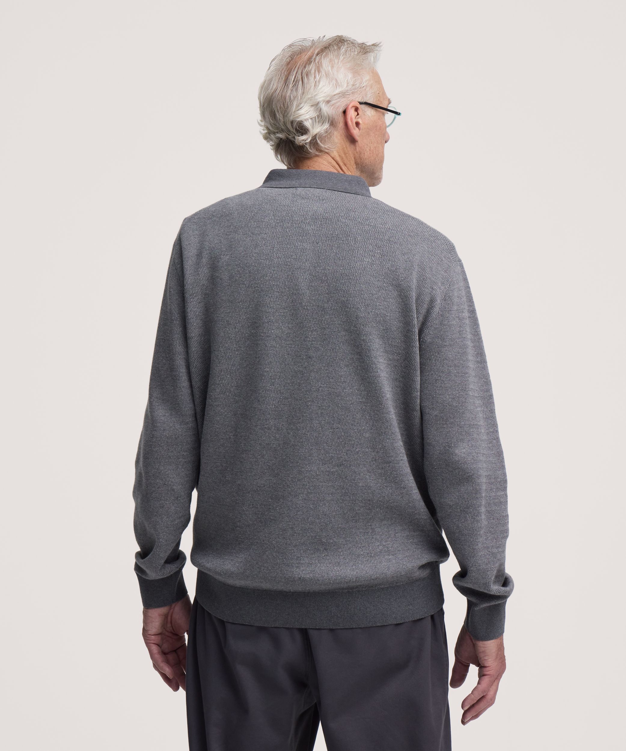 Polo en coton doux à point œil de perdrix pour hommes, Denver Hayes