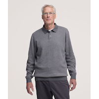 Denver Hayes Men's Soft Cotton Polo Birdseye Stitch Sweater