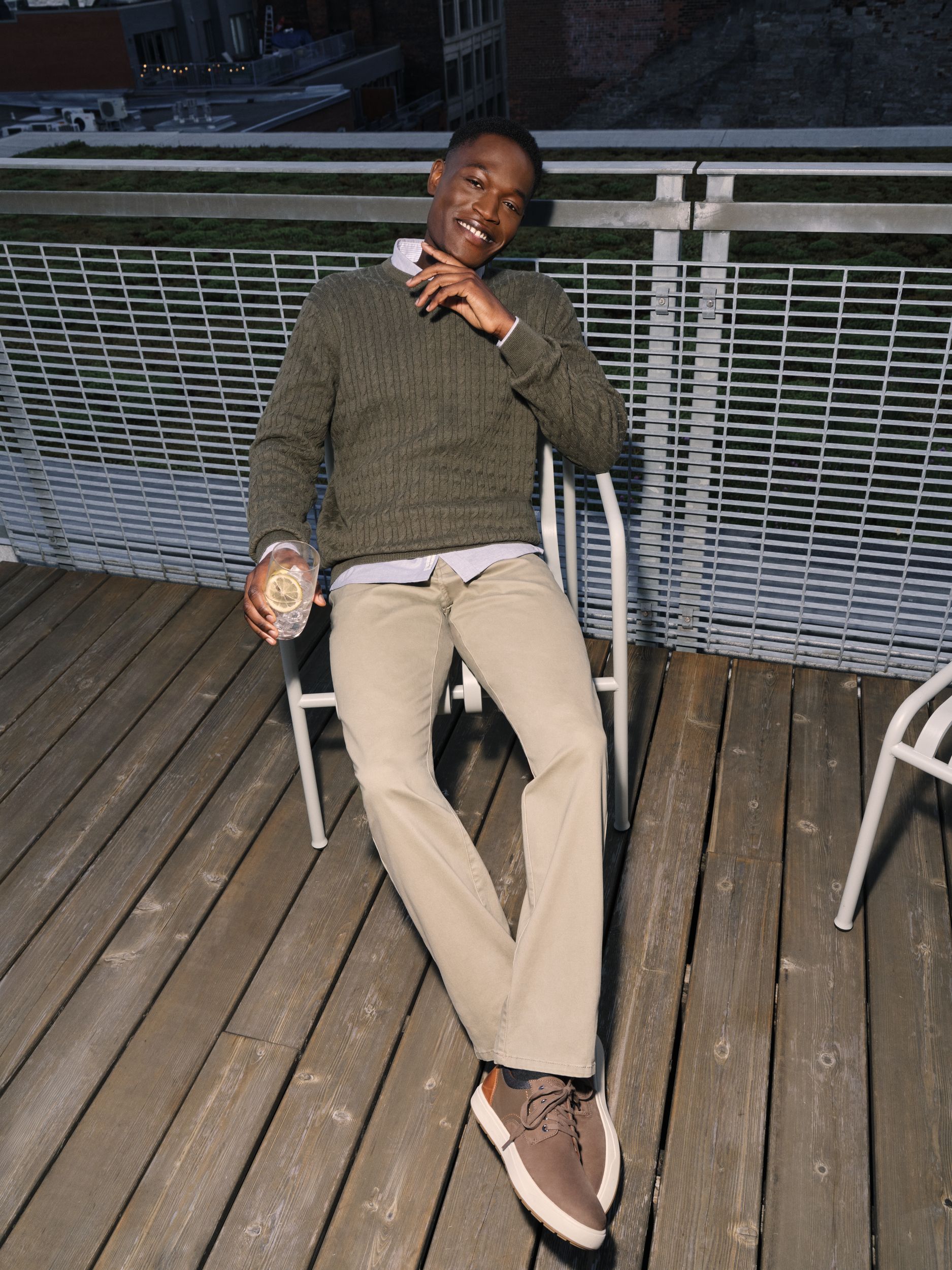 Pantalon chino sportif extensible Denver Hayes à 5&nbsp;poches, pour hommes