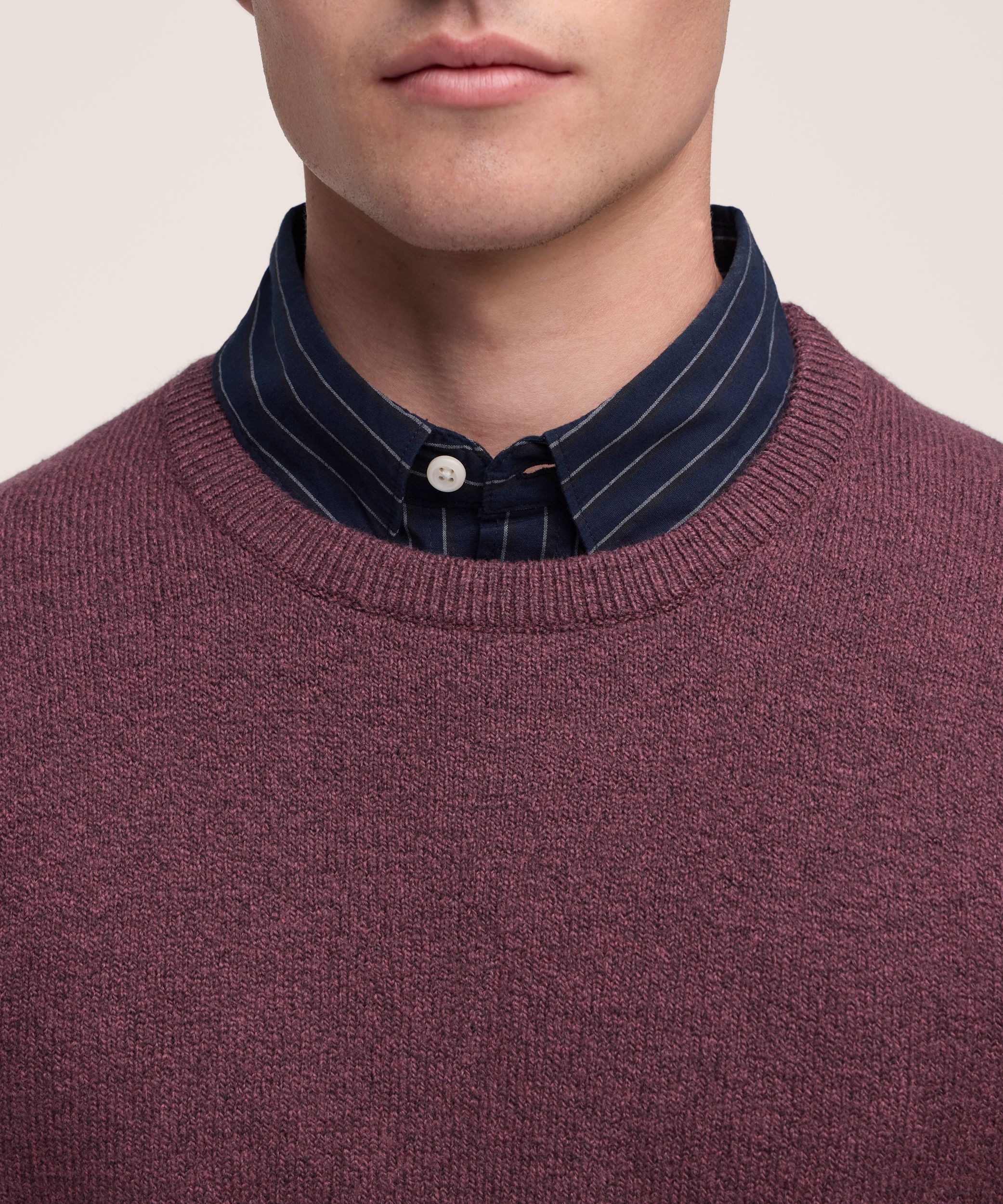 Denver Hayes Men's Lofty knit Solid Crewneck Sweater