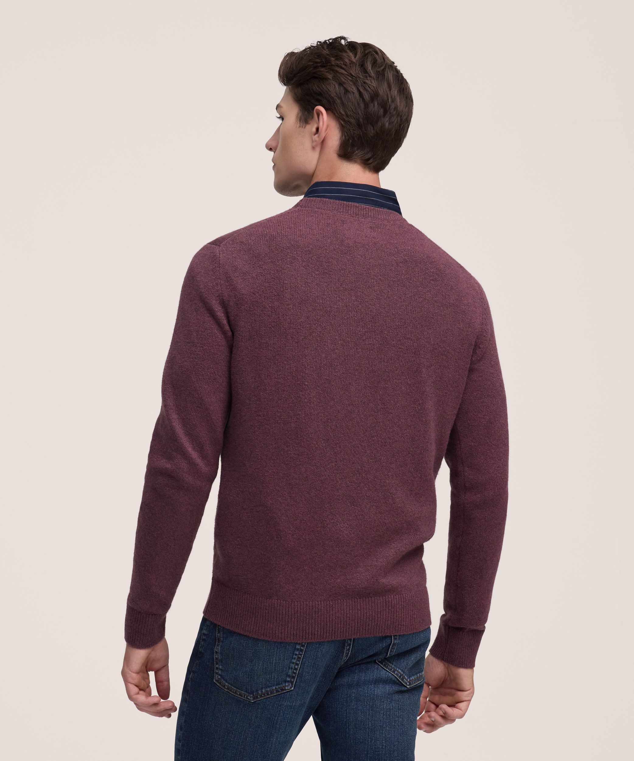 Denver Hayes Men's Lofty knit Solid Crewneck Sweater