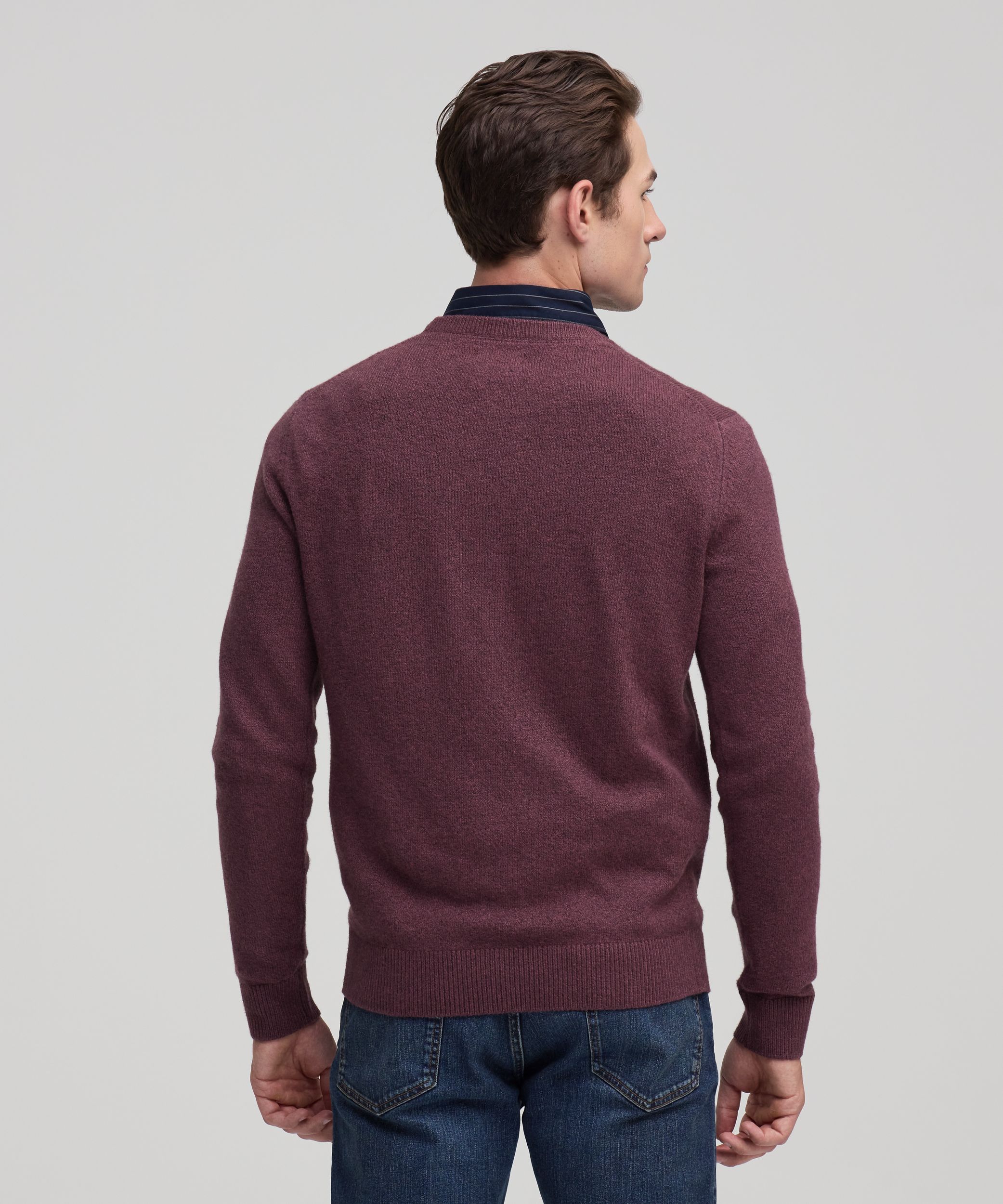 Denver Hayes Men's Lofty knit Solid Crewneck Sweater