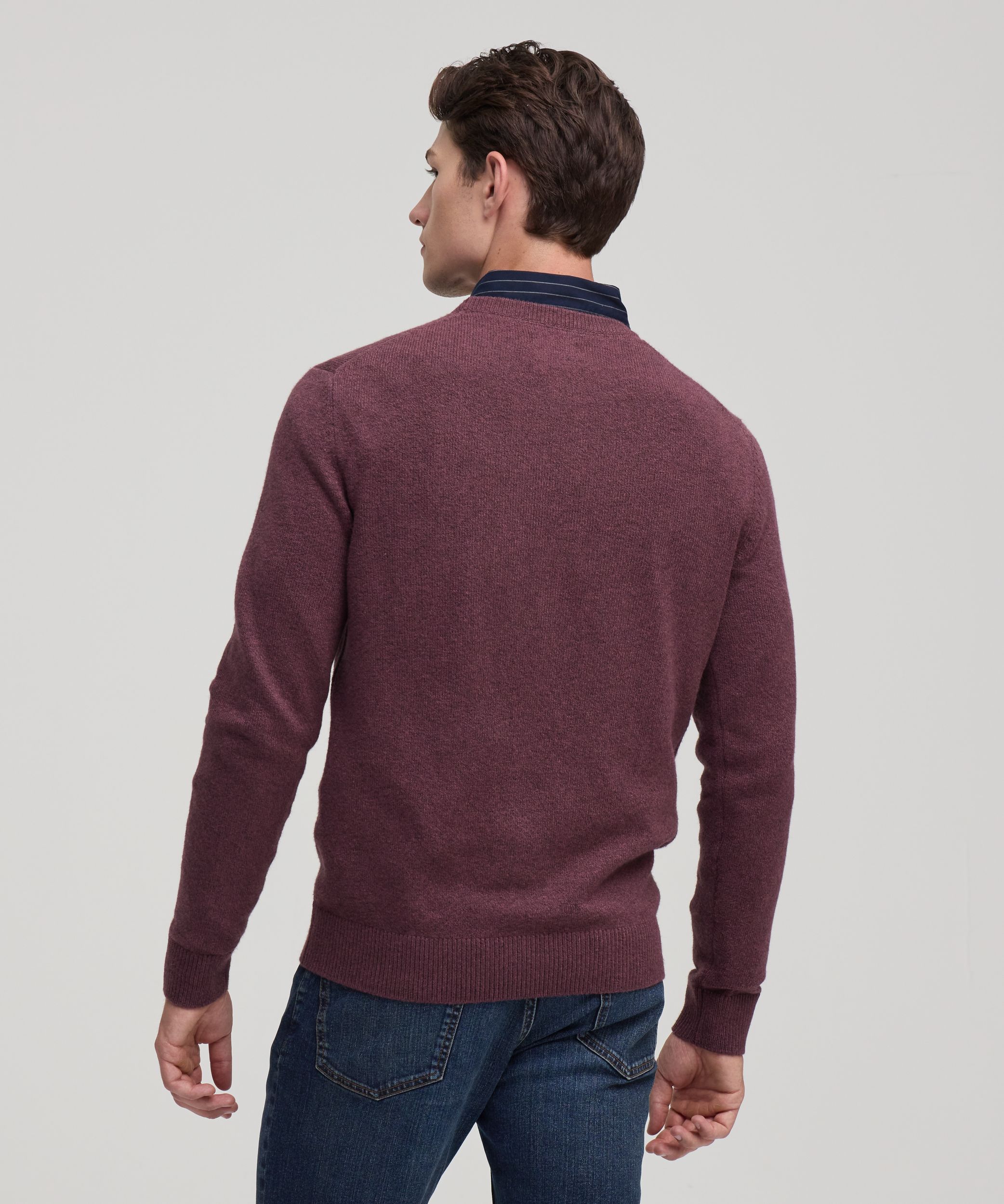 Denver Hayes Men's Lofty knit Solid Crewneck Sweater