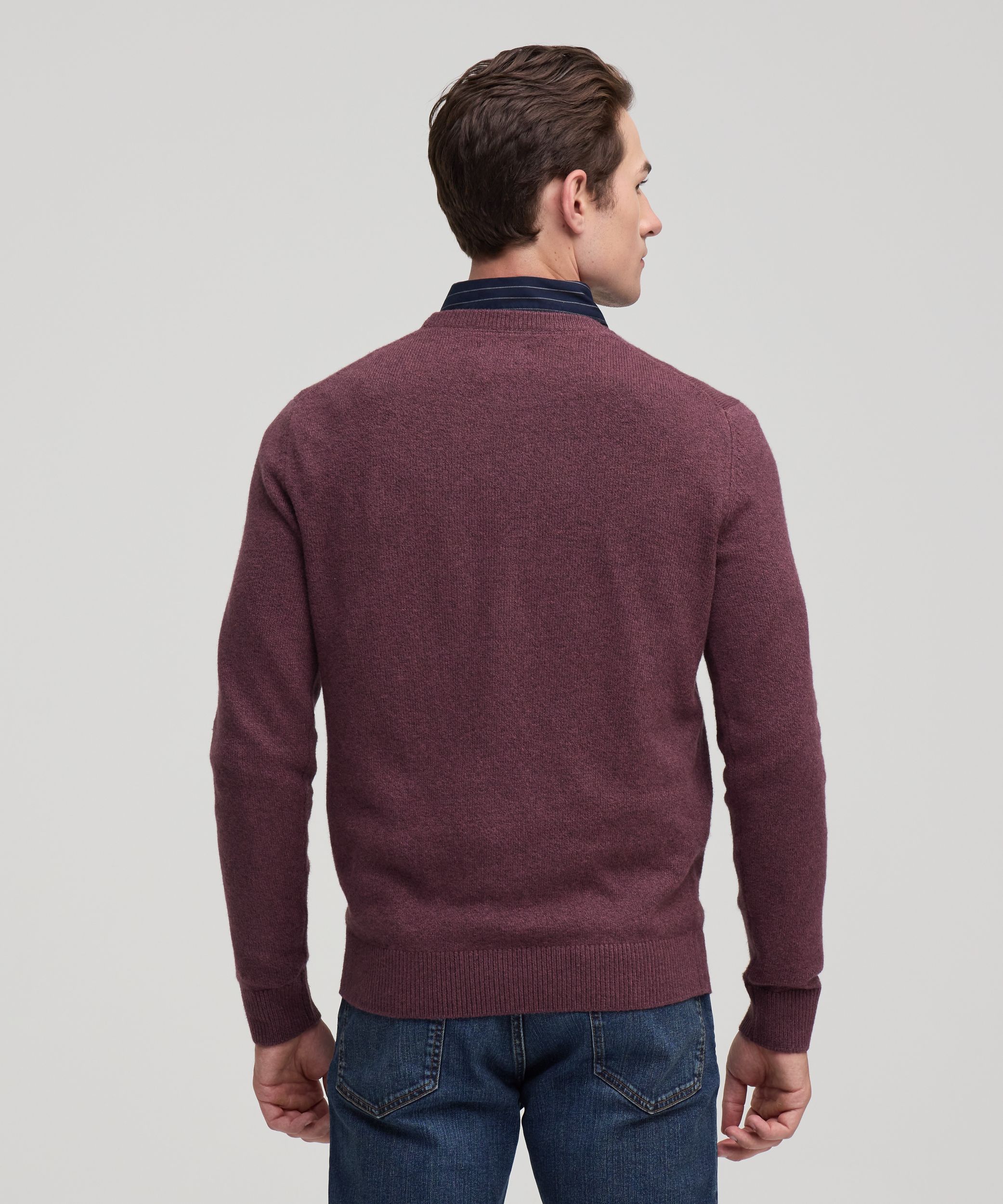 Denver Hayes Men's Lofty knit Solid Crewneck Sweater