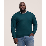 Denver Hayes Men's Lofty knit Solid Crewneck Sweater
