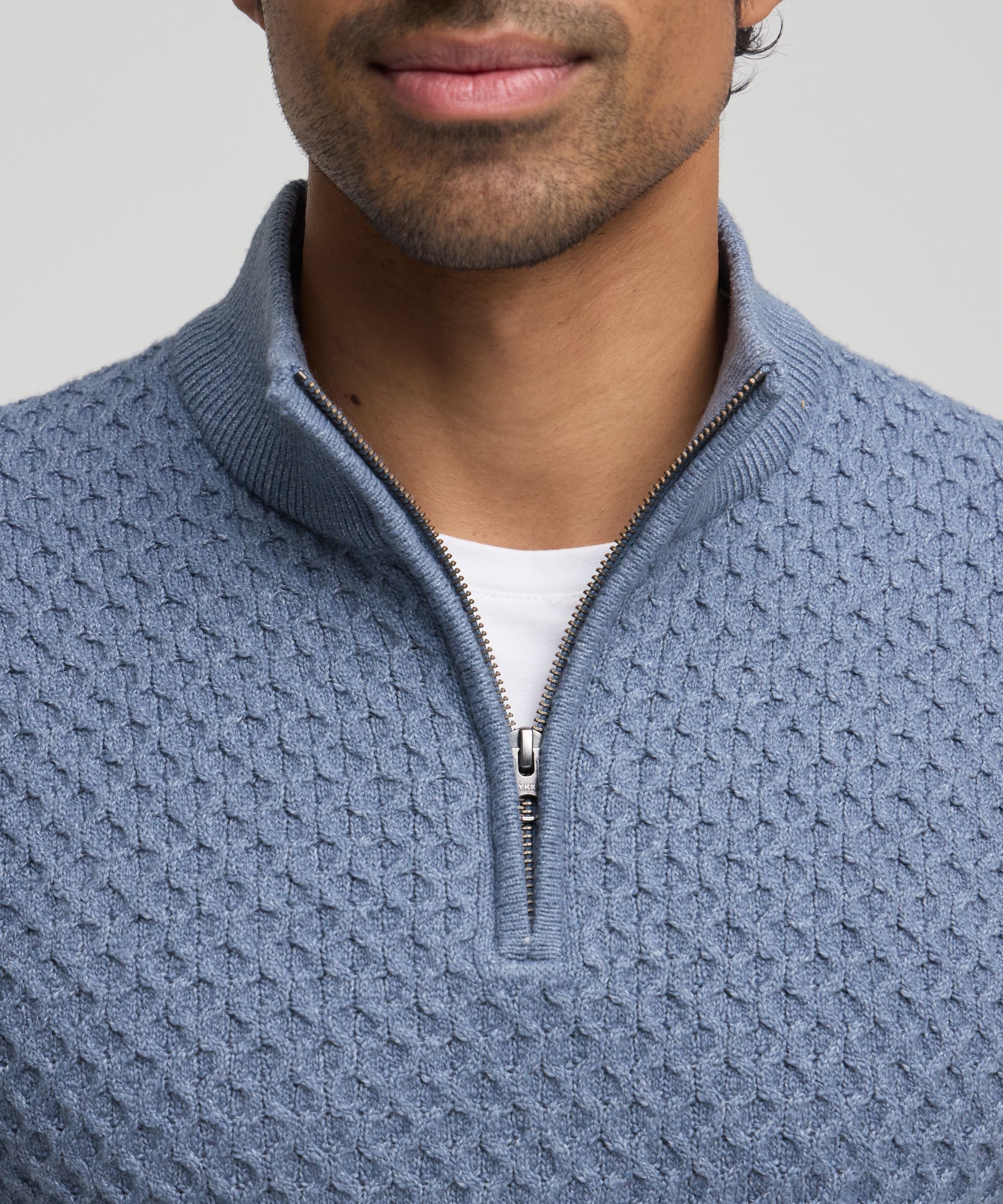 Denver Hayes Men's Knit 1/4 Zip Mockneck Sweater