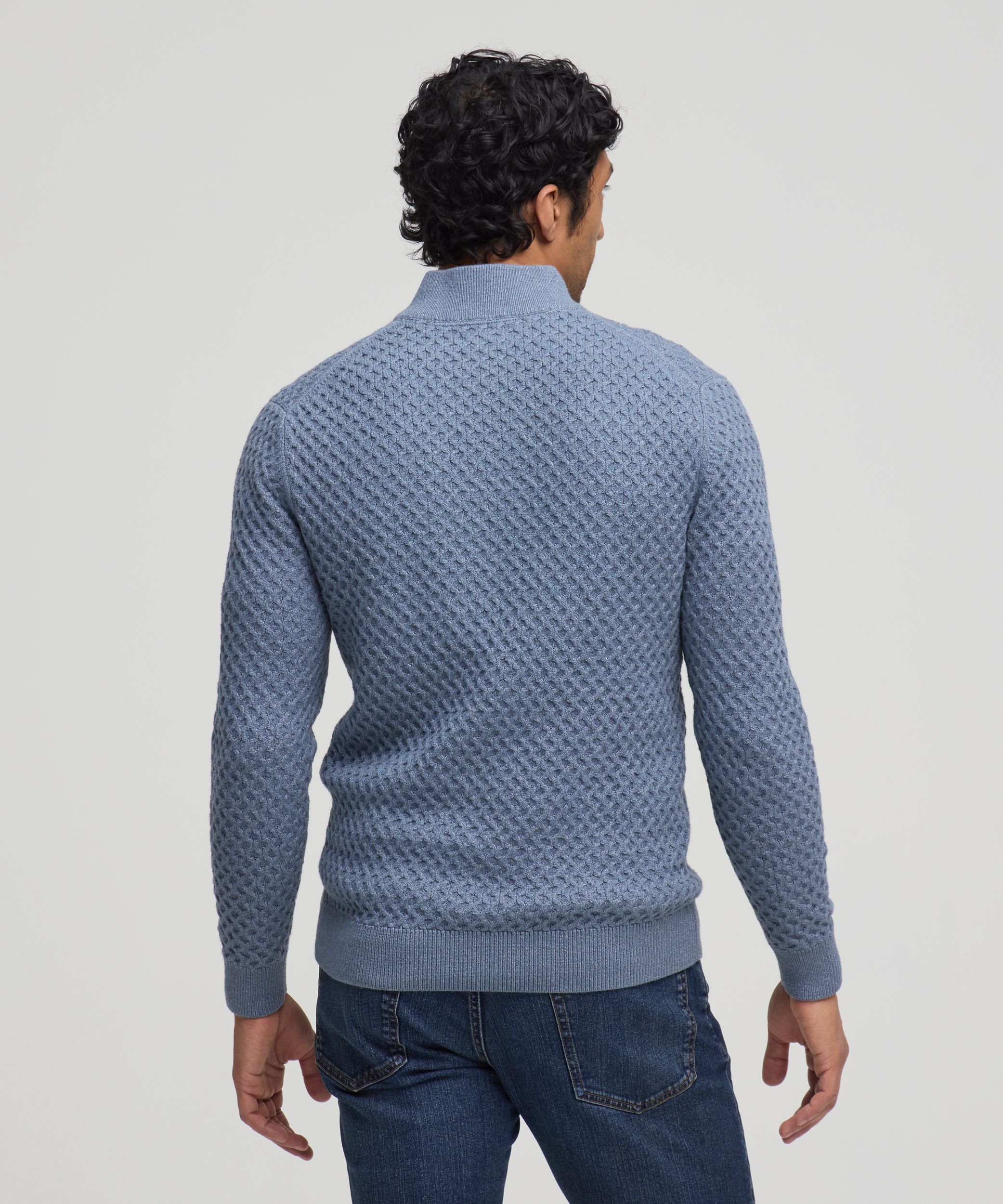 Denver Hayes Men's Knit 1/4 Zip Mockneck Sweater