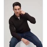 Denver Hayes Men's Knit 1/4 Zip Mockneck Sweater
