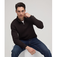 Denver Hayes Men's Knit 1/4 Zip Mockneck Sweater