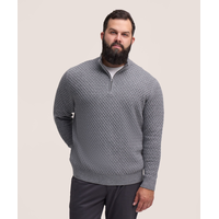 Denver Hayes Men's Knit 1/4 Zip Mockneck Sweater
