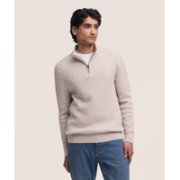 Chandail en tricot à col cheminée avec glissière 1/4 pour hommes, Denver Hayes