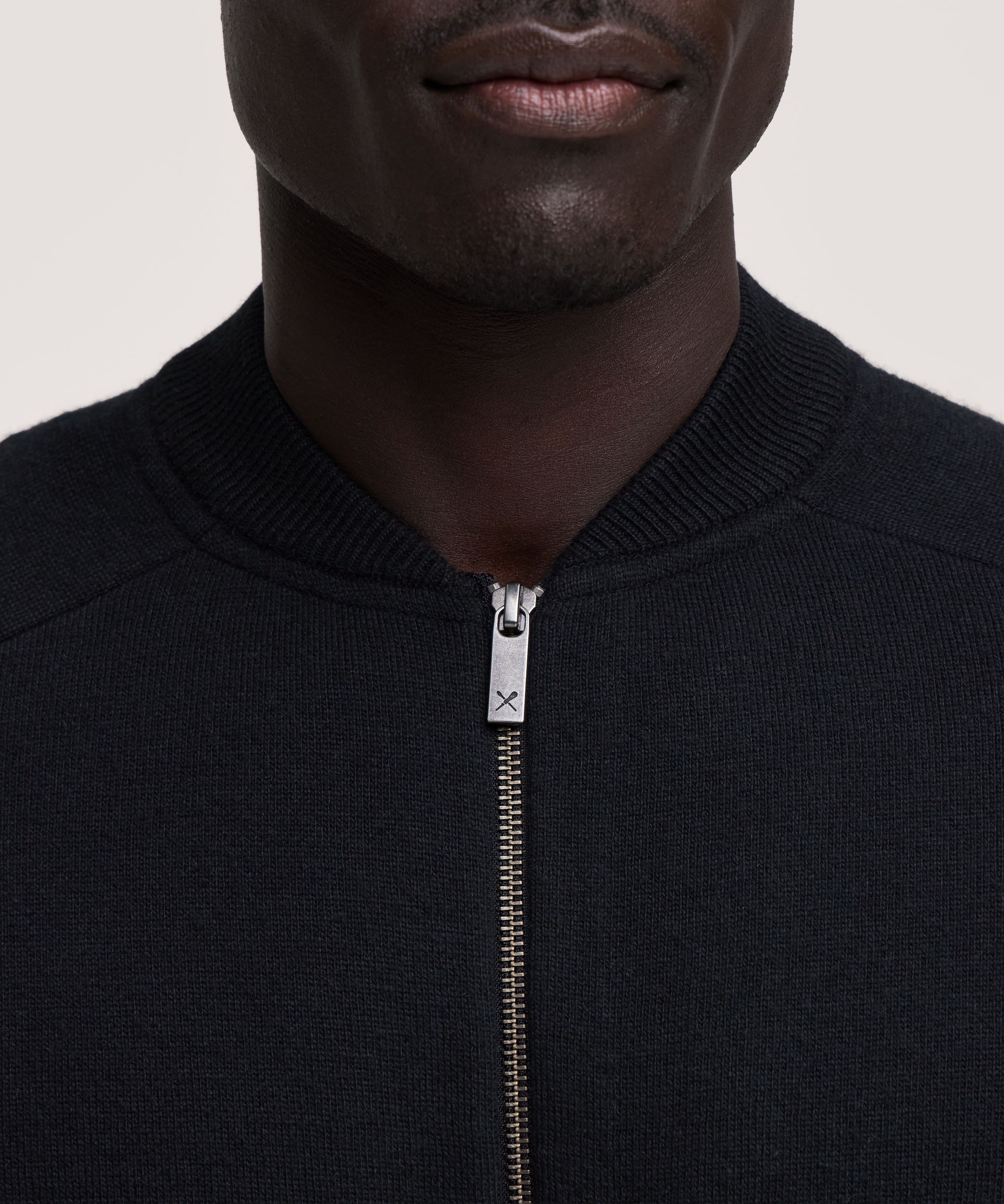 Denver Hayes Men's Doubleknit Full-Zip Bomber Jacket