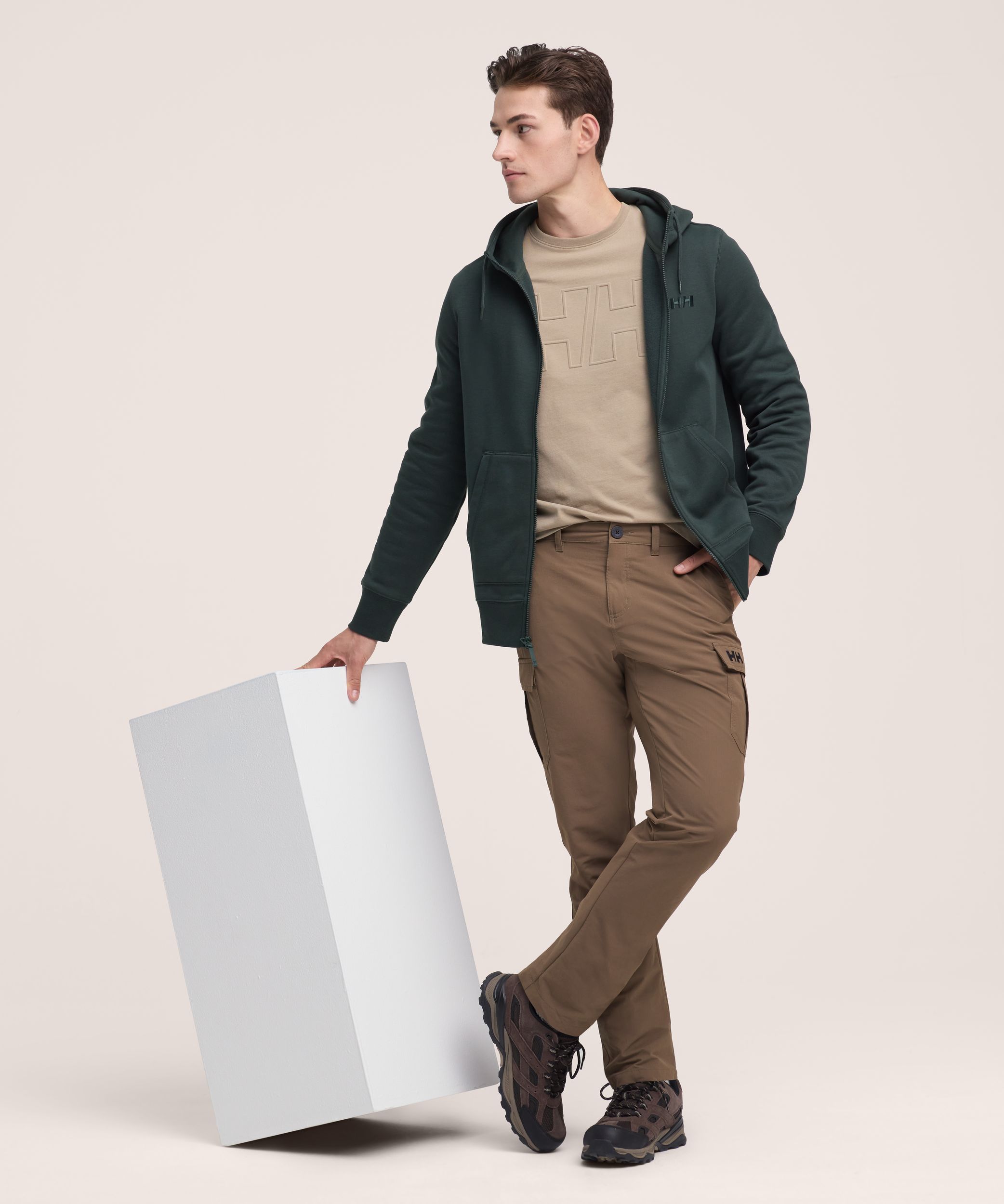 Chandail à capuche en molleton à glissière pleine longueur pour hommes, Helly Hansen