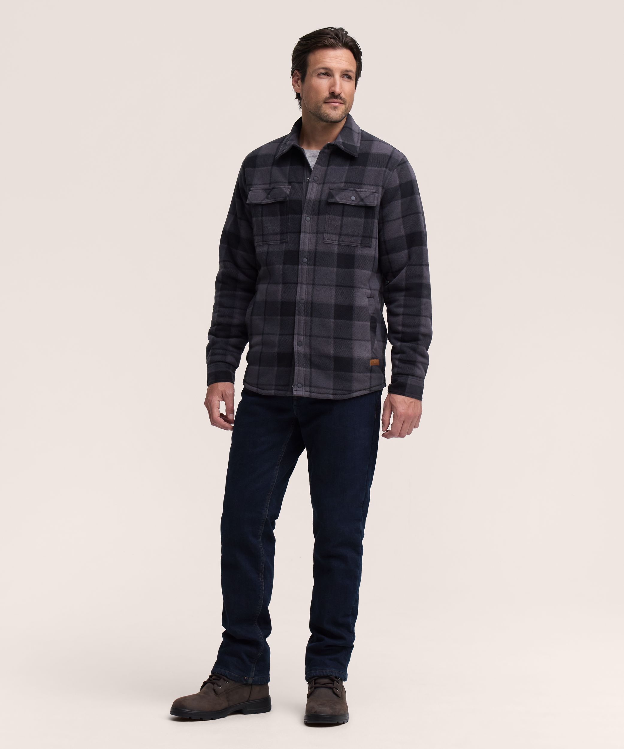 WindRiver Men's Fleece T-Max Sherpa Lined Shirt Jacket
