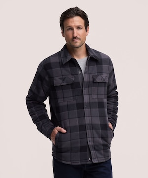 WindRiver Men's Fleece T-Max Sherpa Lined Shirt Jacket