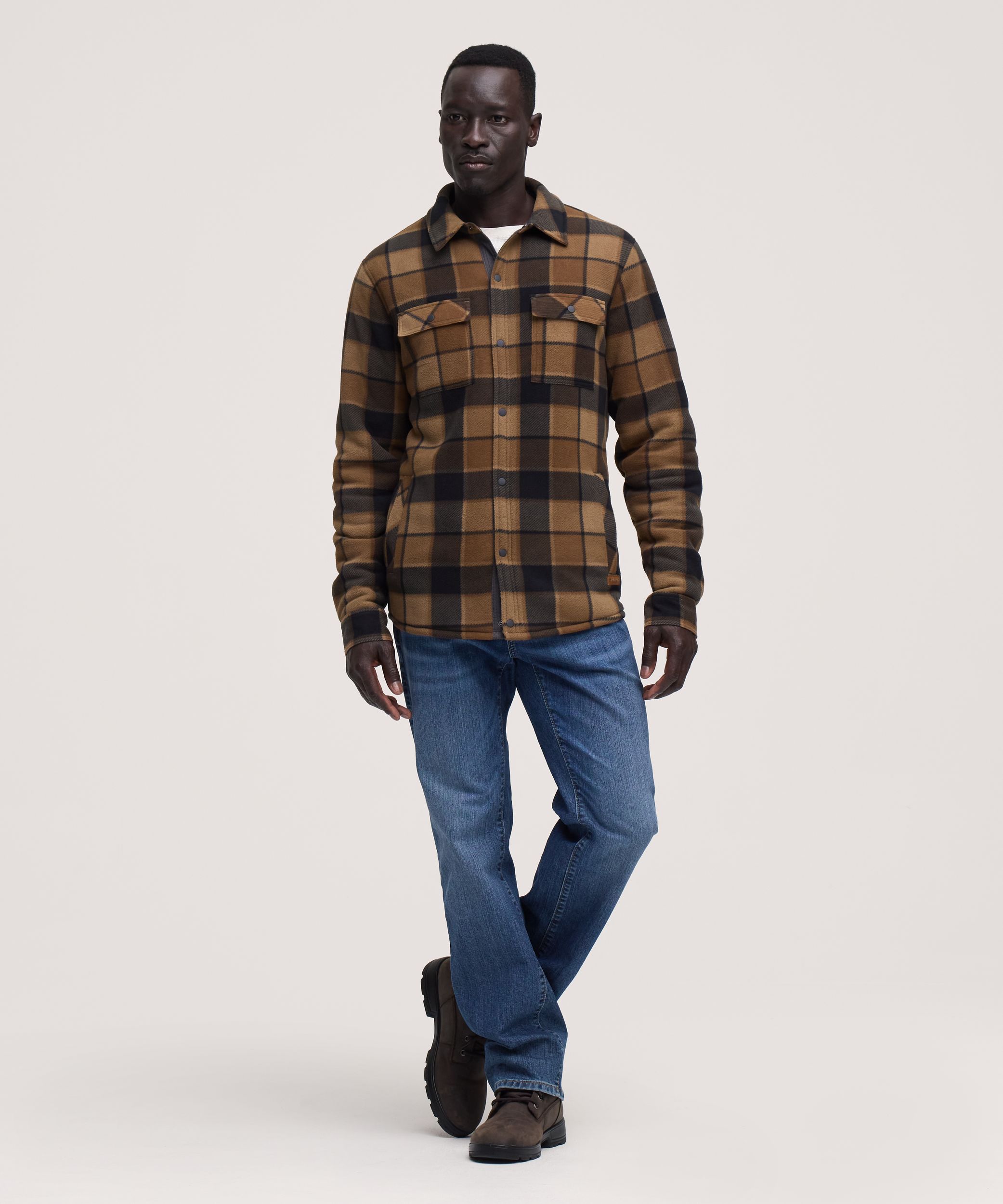 Chemise-veste en molleton avec doublure en sherpa T-MAX pour hommes, WindRiver