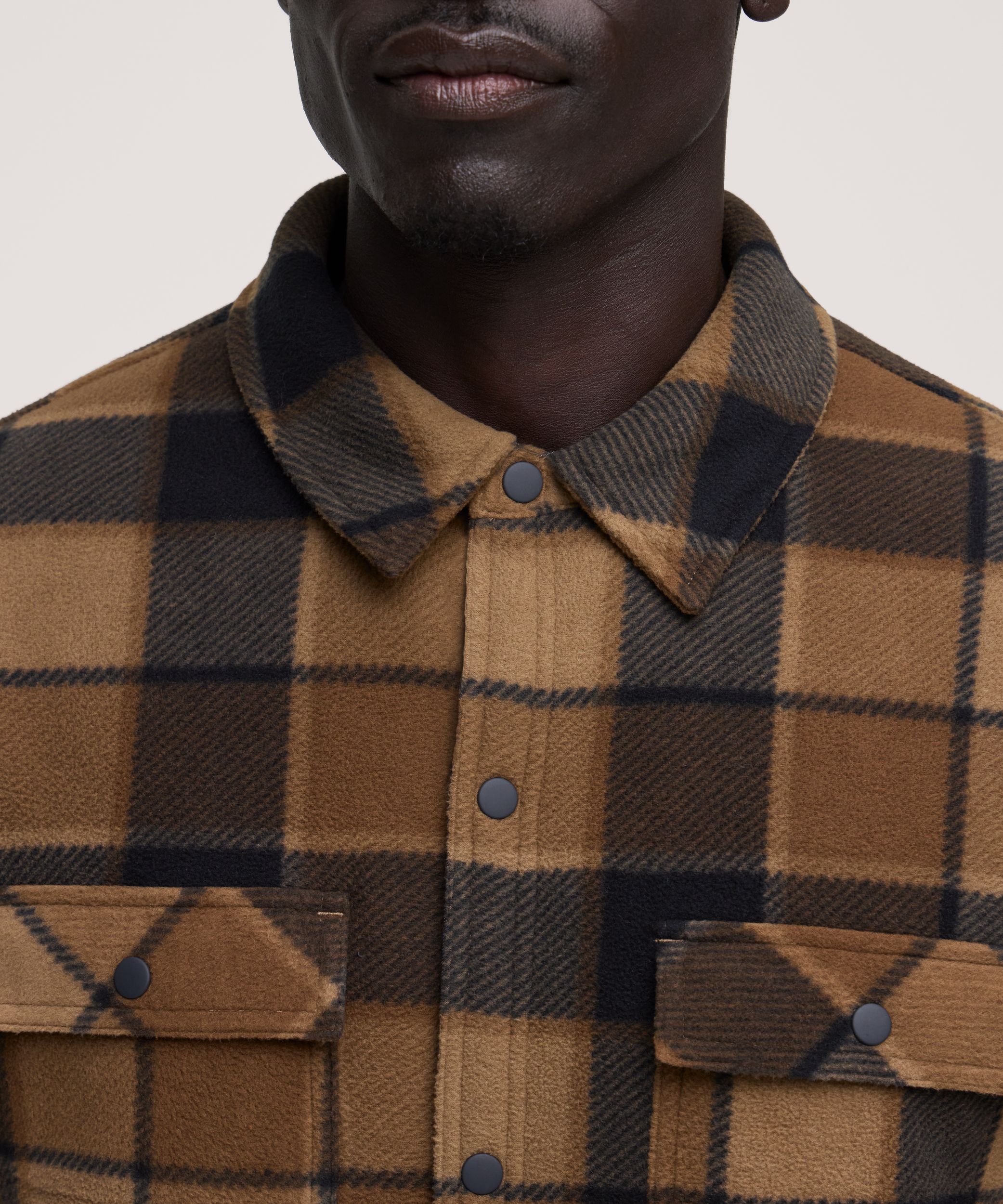 Chemise-veste en molleton avec doublure en sherpa T-MAX pour hommes, WindRiver