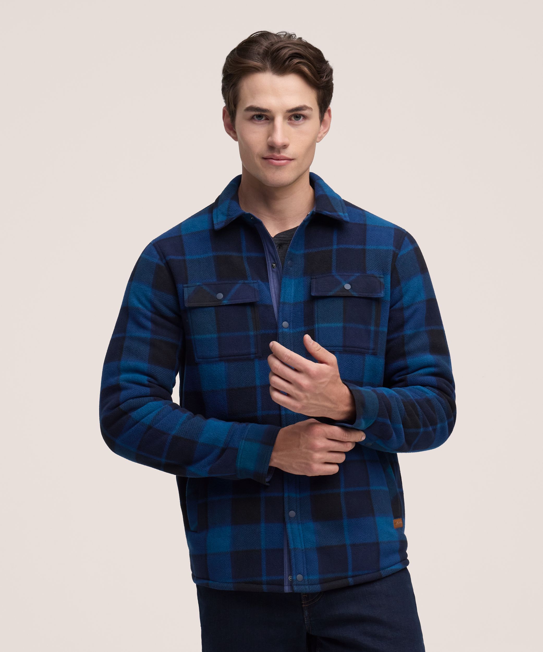 Chemise-veste en molleton avec doublure en sherpa T-MAX pour hommes, WindRiver