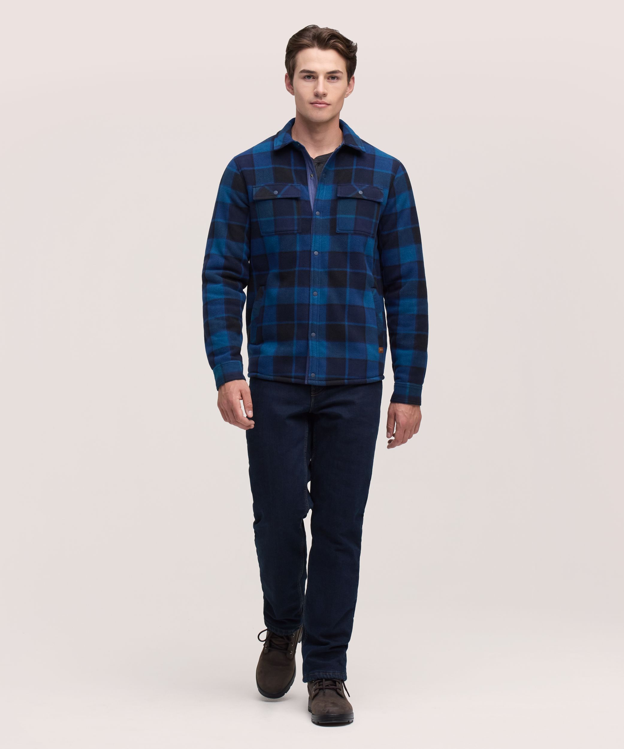 Chemise-veste en molleton avec doublure en sherpa T-MAX pour hommes, WindRiver