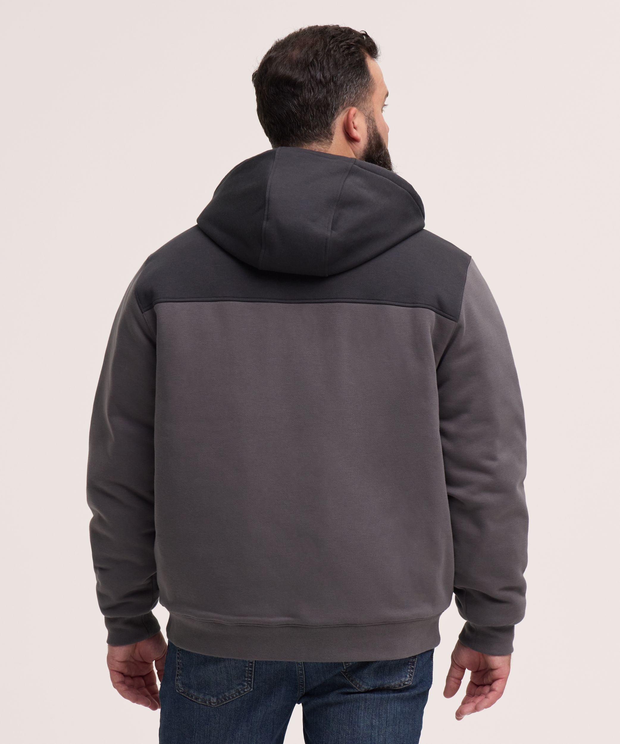 Chandail à capuche isolé en molleton avec glissière pleine longueur T-MAX pour hommes, WindRiver