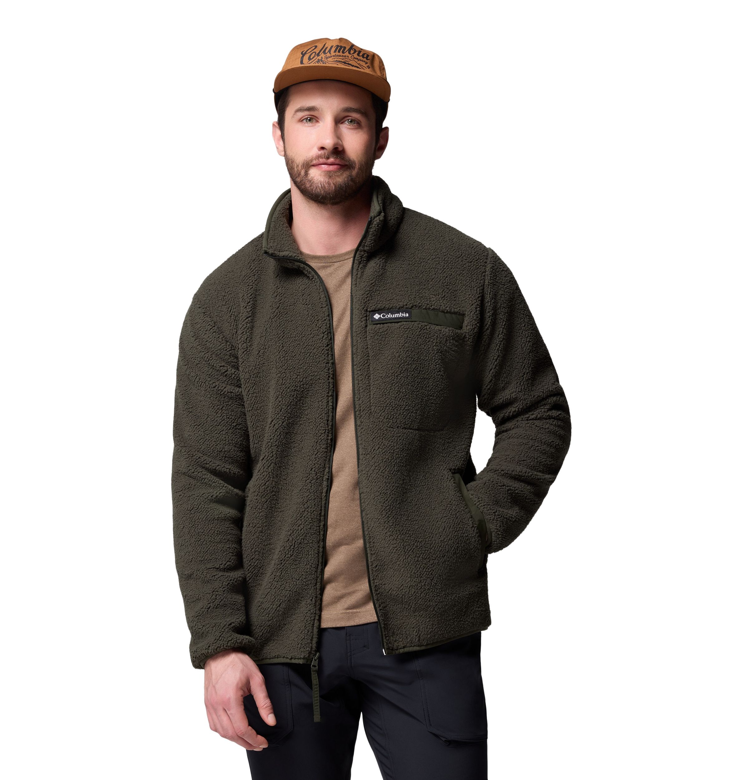 Veste en molleton à poils longs à glissière pleine longueur pour hommes, Rugged Ridge, Columbia