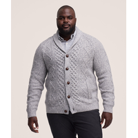 Chandail cardigan en tricot torsadé pour hommes, WindRiver