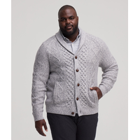 Chandail cardigan en tricot torsadé pour hommes, WindRiver