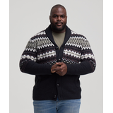 WindRiver Men's Fair Isle Cardigan Sweater Front_Flat