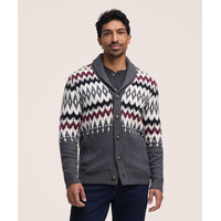 WindRiver Men's Fair Isle Cardigan Sweater