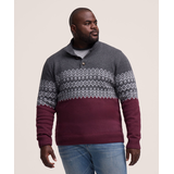 Chandail à motif jacquard avec col cheminée et fermeture à boutons&nbsp;1/4 pour hommes, WindRiver