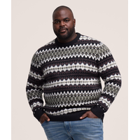 WindRiver Men's Fair Isle Crewneck Sweater