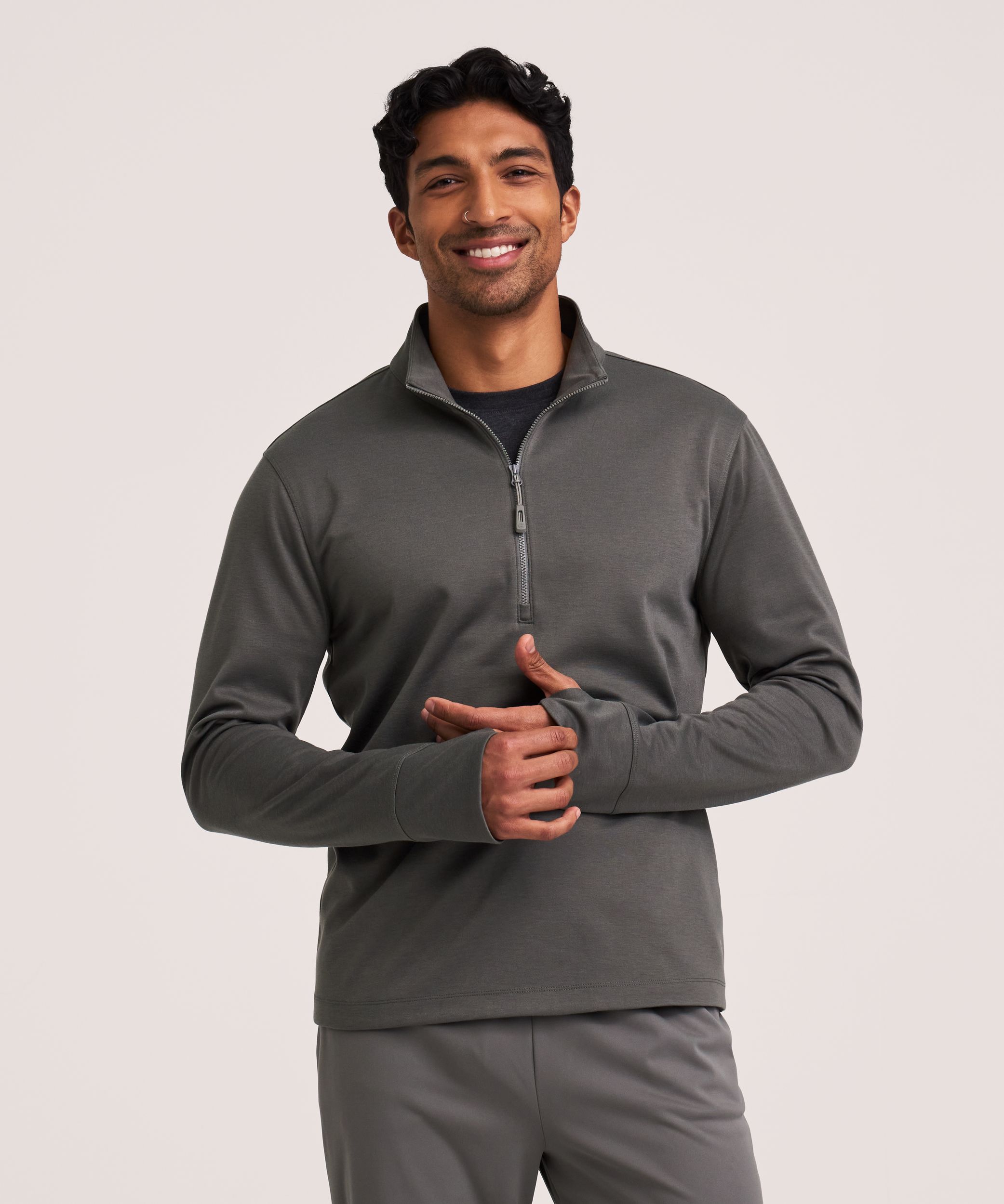 WindRiver Men's Mosquito Tick Repellent Quarter Zip Long Sleeve