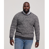 Chandail texturé à col ras du cou pour hommes, Denver Hayes Front_Flat