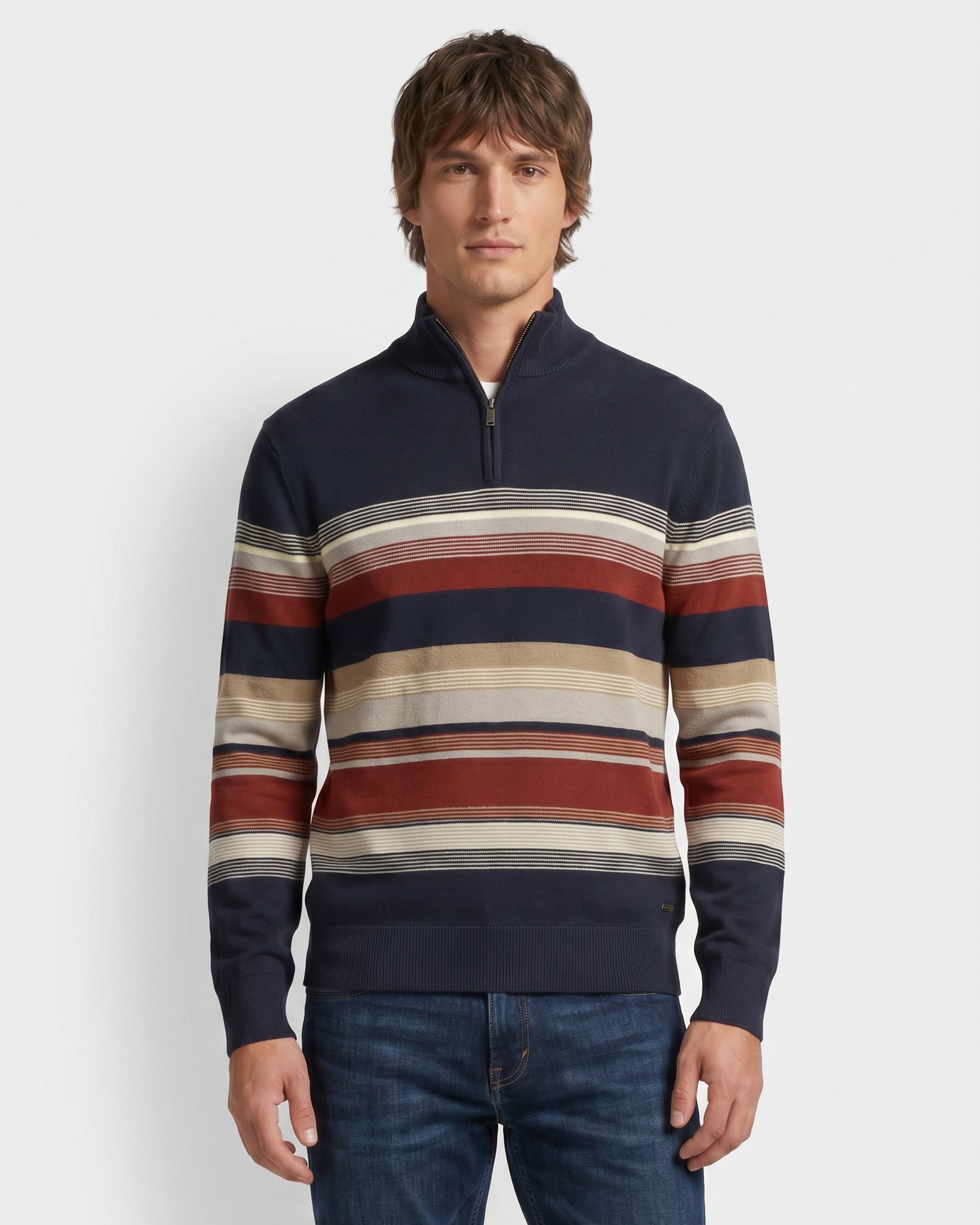 Chandail à manches longues avec glissière 1/4 pour hommes, Samuel, Lois