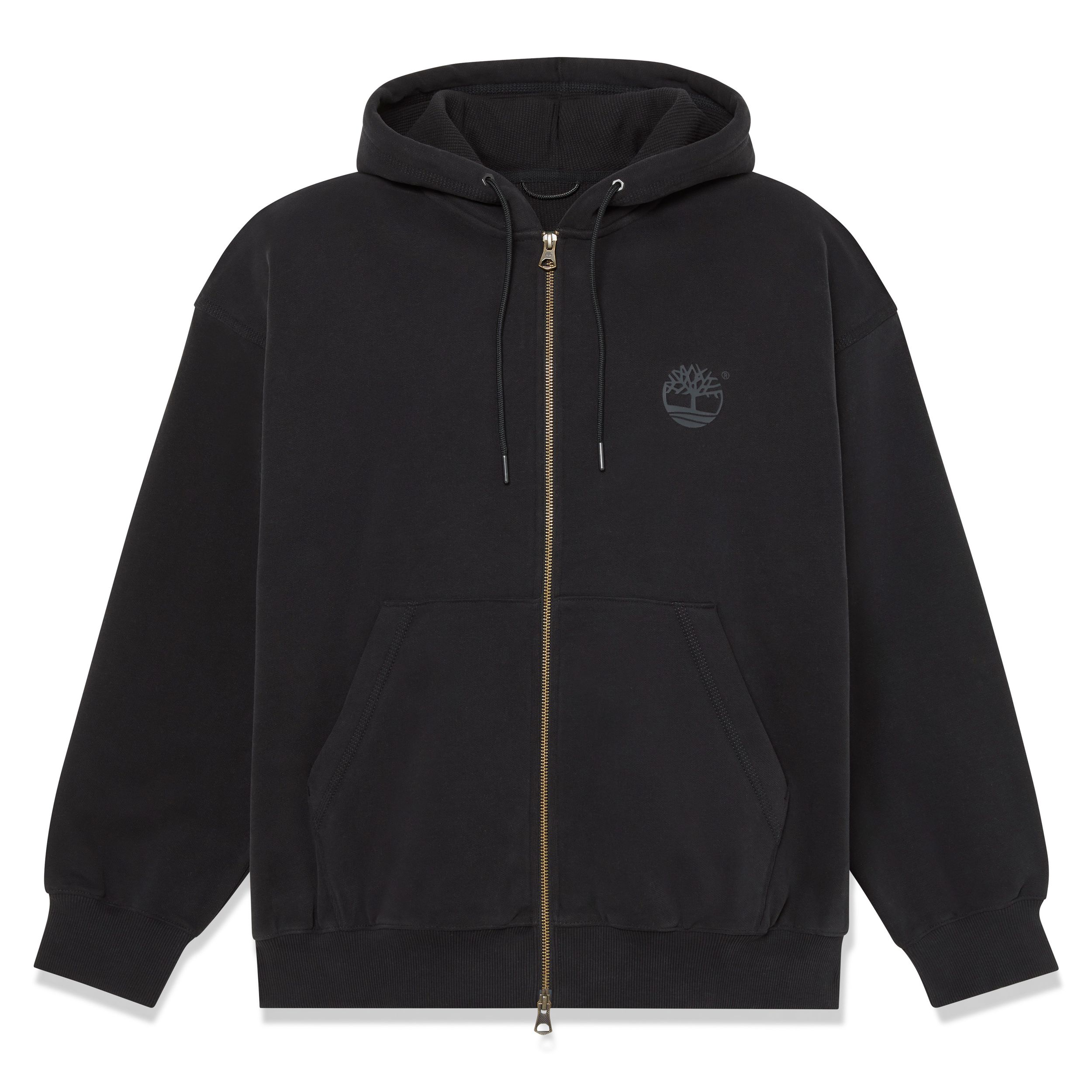 Chandail à capuche teint en pièce avec glissière pleine longueur pour hommes, Timberland