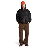 Chandail à capuche teint en pièce avec glissière pleine longueur pour hommes, Timberland Front_Flat
